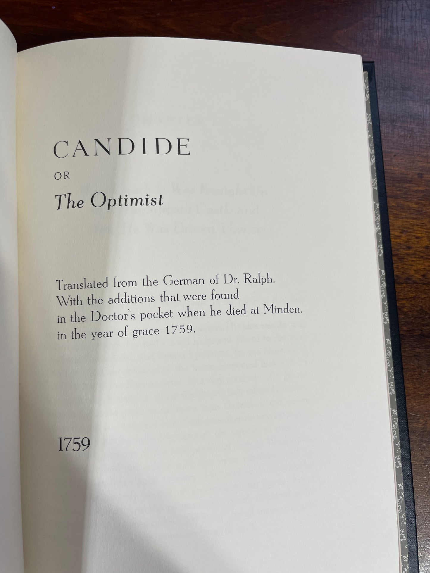 Candide. Voltaire. Franklin Mint. 1979.