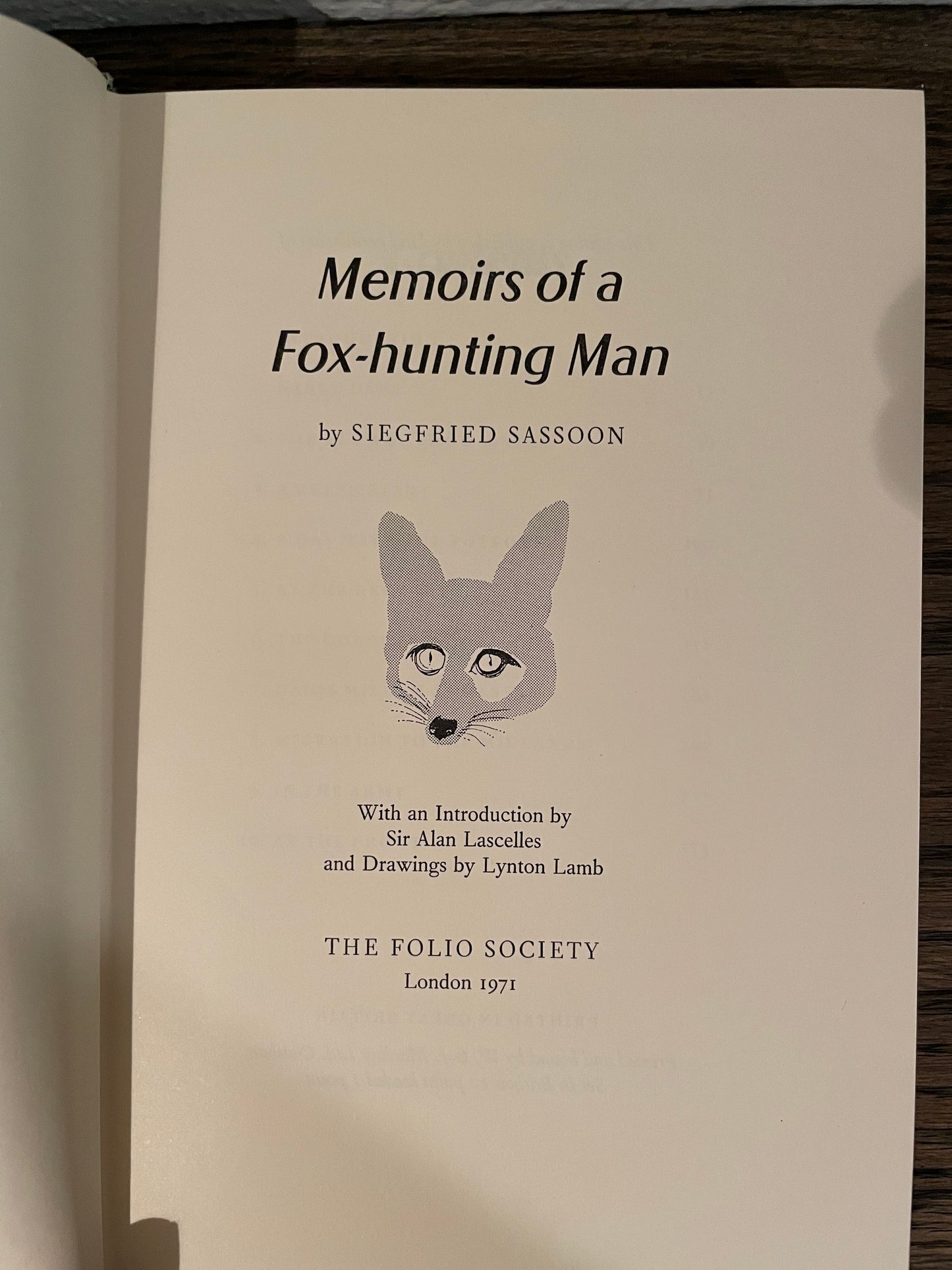 Memoirs of a Fox Hunting man. Siegfried Sassoon.