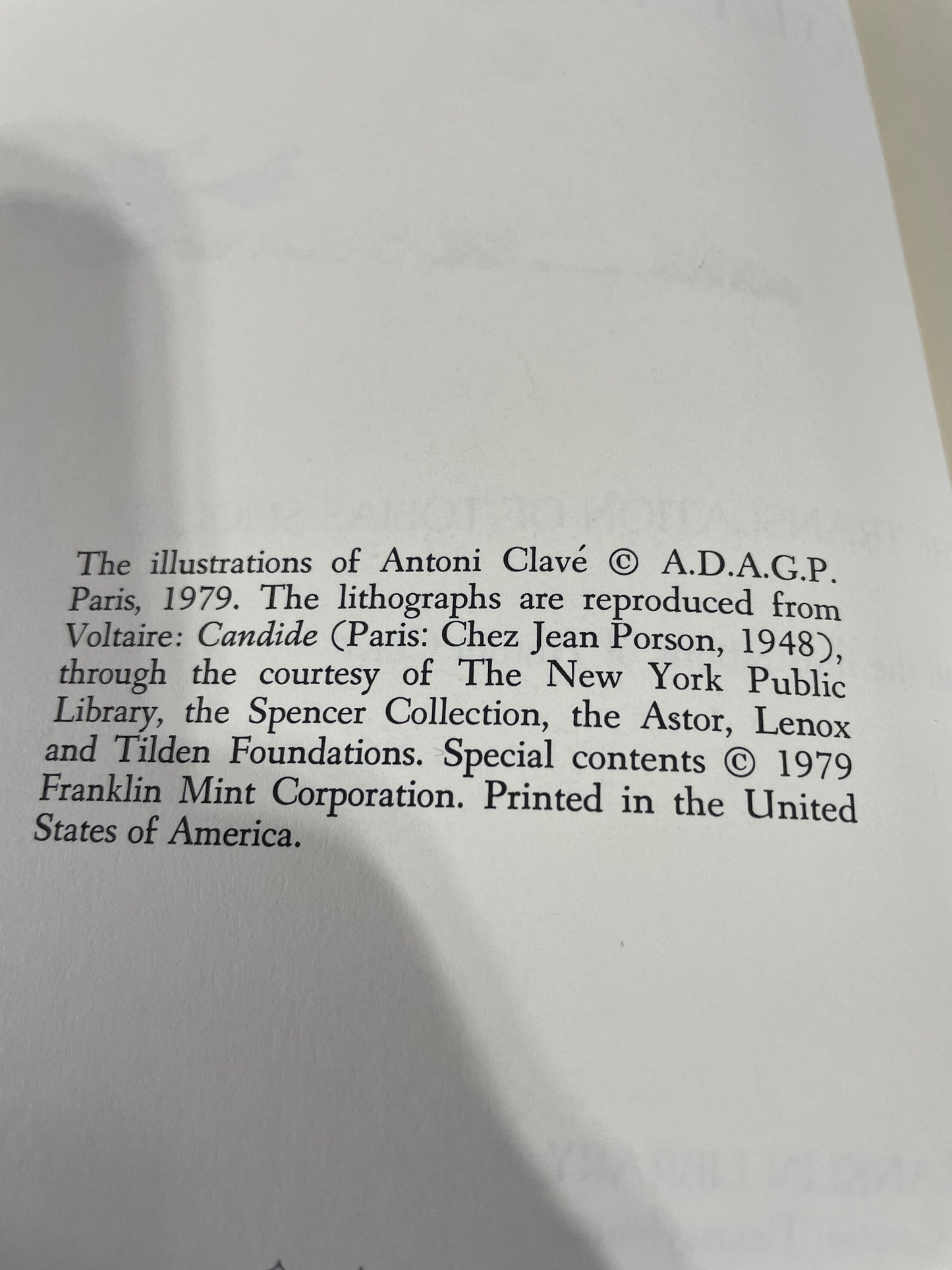 Candide. Voltaire. Franklin Mint. 1979.